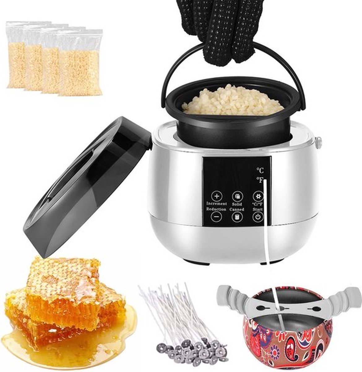 Kaarsen Maken StartersPakket - Smeltpan - Candle Making Kit - Zelf Kaarsen Maken - Kaars